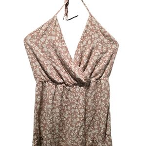 Papermoon Mauve Floral Halter Romper